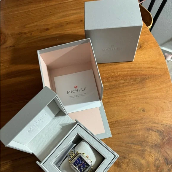 MICHELE Deco Diamond Chronograph Watch Head & Bracelet, 33mm - Picture 14 of 16